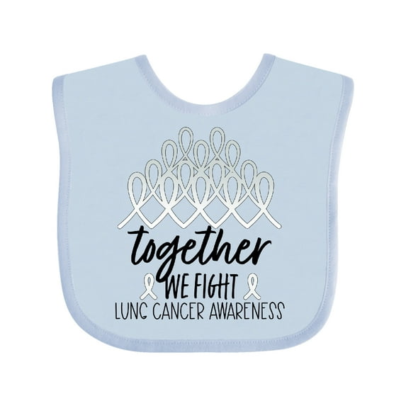 Inktastic Together, We Fight Lung Cancer Awareness Boys or Girls Baby Bib