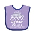 thumbnail image 1 of Inktastic Together, We Fight Lung Cancer Awareness Boys or Girls Baby Bib, 1 of 4