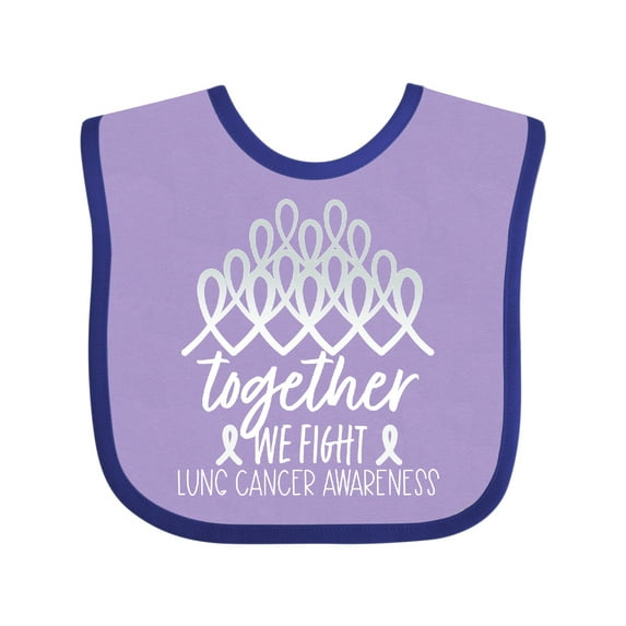 Inktastic Together, We Fight Lung Cancer Awareness Boys or Girls Baby Bib