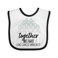 thumbnail image 1 of Inktastic Together, We Fight Lung Cancer Awareness Boys or Girls Baby Bib, 1 of 4