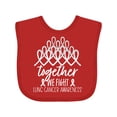 thumbnail image 1 of Inktastic Together, We Fight Lung Cancer Awareness Boys or Girls Baby Bib, 1 of 4
