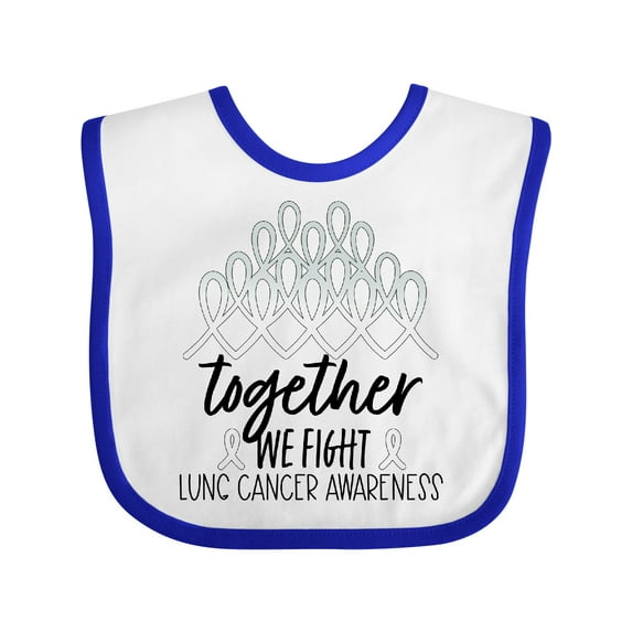 Inktastic Together, We Fight Lung Cancer Awareness Boys or Girls Baby Bib