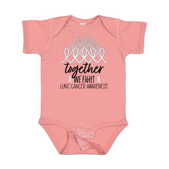 Inktastic Together, We Fight Lung Cancer Awareness Boys or Girls Baby Bodysuit