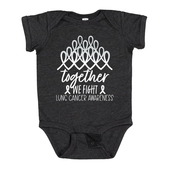 Inktastic Together, We Fight Lung Cancer Awareness Boys or Girls Baby Bodysuit