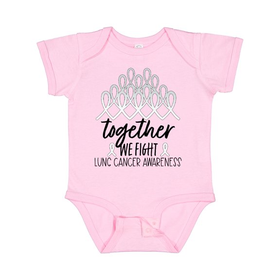 Inktastic Together, We Fight Lung Cancer Awareness Boys or Girls Baby Bodysuit