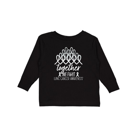 Inktastic Together, We Fight Lung Cancer Awareness Boys or Girls Long Sleeve Toddler T-Shirt