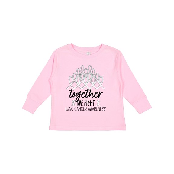 Inktastic Together, We Fight Lung Cancer Awareness Boys or Girls Long Sleeve Toddler T-Shirt