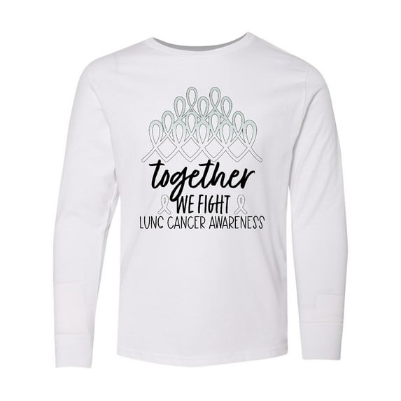 Inktastic Together, We Fight Lung Cancer Awareness Long Sleeve Youth T-Shirt