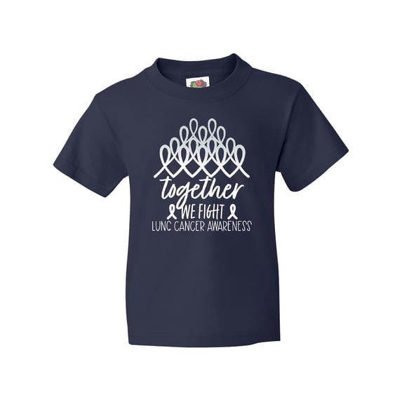 Inktastic Together, We Fight Lung Cancer Awareness Youth T-Shirt