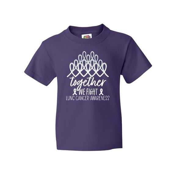 Inktastic Together, We Fight Lung Cancer Awareness Youth T-Shirt