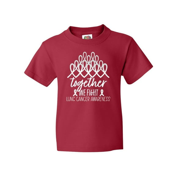 Inktastic Together, We Fight Lung Cancer Awareness Youth T-Shirt