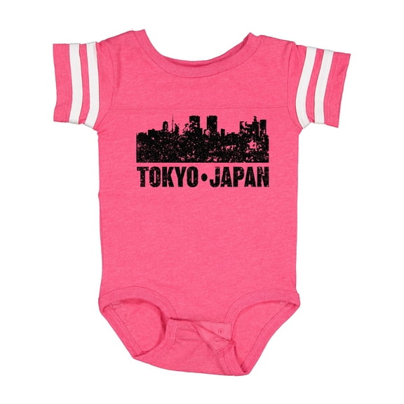 Inktastic Tokyo Japan City Skyline with Grunge Boys or Girls Baby Bodysuit