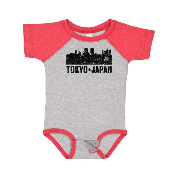 Inktastic Tokyo Japan City Skyline with Grunge Boys or Girls Baby Bodysuit