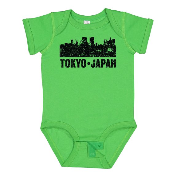 Inktastic Tokyo Japan City Skyline with Grunge Boys or Girls Baby Bodysuit