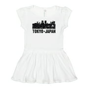 Inktastic Tokyo Japan City Skyline with Grunge Girls Baby Dress