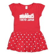 Inktastic Tokyo Japan City Skyline with Grunge Girls Toddler Dress