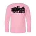 thumbnail image 1 of Inktastic Tokyo Japan City Skyline with Grunge Long Sleeve Youth T-Shirt, 1 of 5