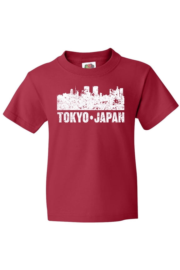 Tokyo Japan City Skyline with Grunge Youth T-Shirt
