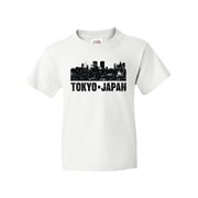 Inktastic Tokyo Japan City Skyline with Grunge Youth T-Shirt