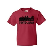 Inktastic Tokyo Japan City Skyline with Grunge Youth T-Shirt
