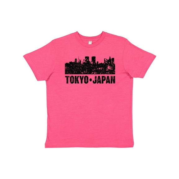 Inktastic Tokyo Japan City Skyline with Grunge Youth T-Shirt