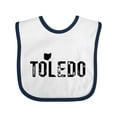 thumbnail image 1 of Inktastic Toledo, Ohio Distressed Font Boys or Girls Baby Bib, 1 of 4