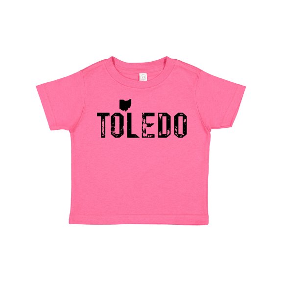 Inktastic Toledo, Ohio Distressed Font Boys or Girls Toddler T-Shirt
