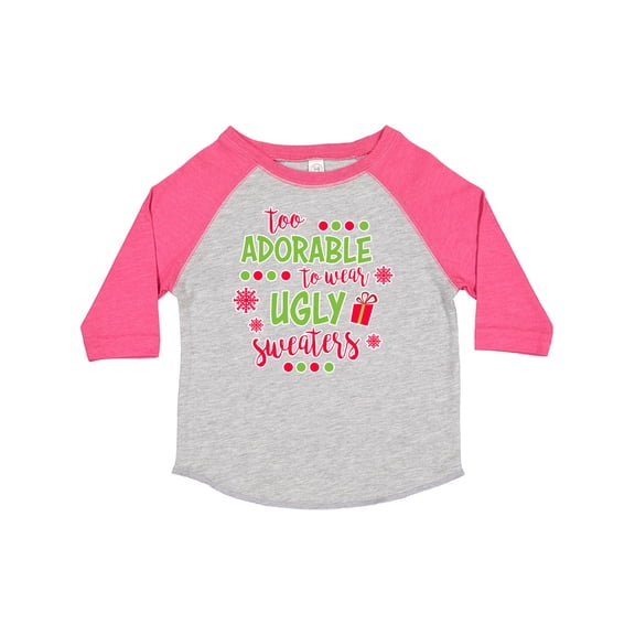 Inktastic Too Adorable to Wear Ugly Sweaters Boys or Girls Toddler T-Shirt