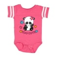 thumbnail image 1 of Inktastic Too Cute Baby Panda with Flowers Girls Baby Bodysuit, 1 of 5