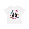 thumbnail image 1 of Inktastic Too Cute Baby Panda with Flowers Girls Toddler T-Shirt, 1 of 5