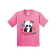 thumbnail image 1 of Inktastic Too Cute Baby Panda with Flowers Youth T-Shirt, 1 of 5