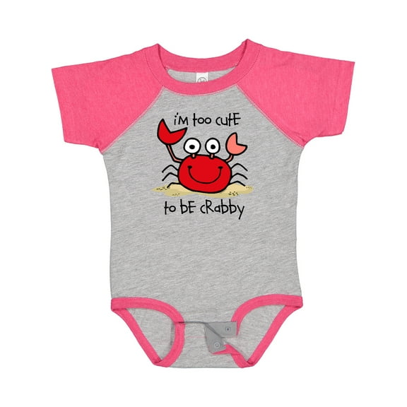 Inktastic Too Cute Crab Boys or Girls Baby Bodysuit
