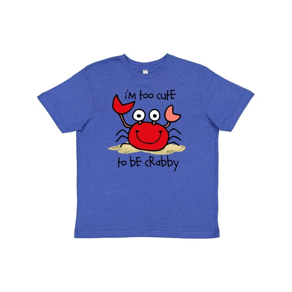 Inktastic Too Cute Crab Youth T-Shirt
