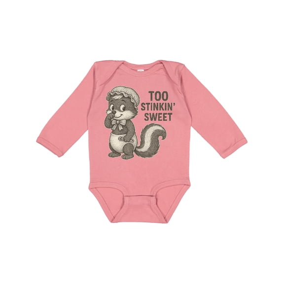 Inktastic Too Stinkin' Sweet Skunk Baby Humor Boys or Girls Long Sleeve Baby Bodysuit