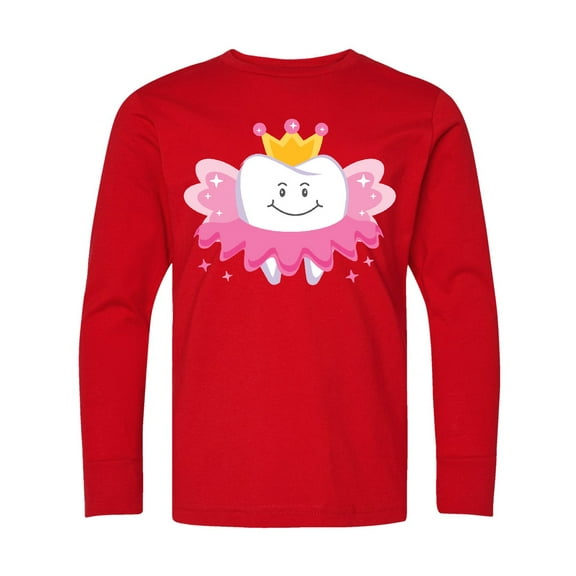 Inktastic Tooth Fairy Girls Pink Long Sleeve Youth T-Shirt
