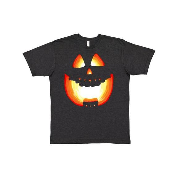 Inktastic Toothy Grin Pumpkin Face in Orange Glow T-Shirt