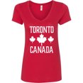 thumbnail image 1 of Inktastic Toronto Canada Women's V-Neck T-Shirt, 1 of 5