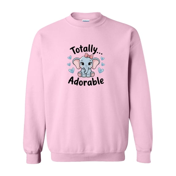 Inktastic Totally Adorable Baby Elephant Adult Sweatshirt