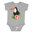 thumbnail image 1 of Inktastic Toucan with Hawaiian Flowers Boys or Girls Baby Bodysuit, 1 of 5