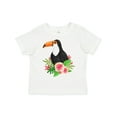 thumbnail image 1 of Inktastic Toucan with Hawaiian Flowers Boys or Girls Toddler T-Shirt, 1 of 5