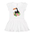 thumbnail image 1 of Inktastic Toucan with Hawaiian Flowers Girls Baby Dress, 1 of 5
