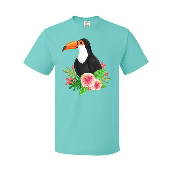 Inktastic Toucan with Hawaiian Flowers T-Shirt