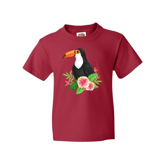 Inktastic Toucan with Hawaiian Flowers Youth T-Shirt