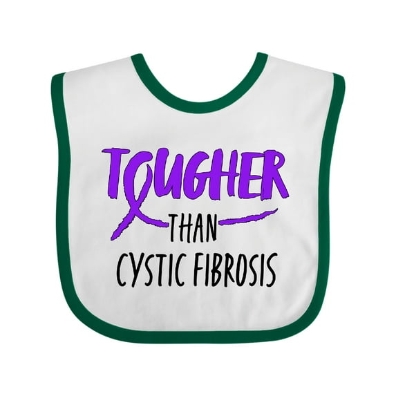 Inktastic Tougher than Cystic Fibrosis Boys or Girls Baby Bib