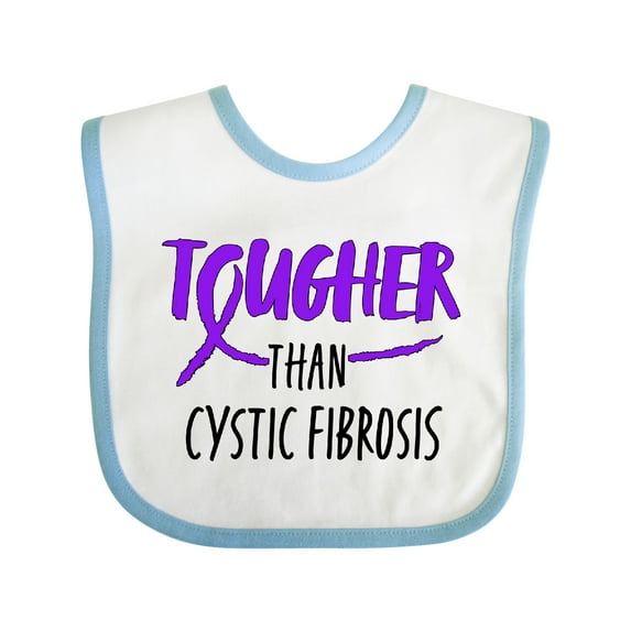 Inktastic Tougher than Cystic Fibrosis Boys or Girls Baby Bib