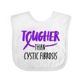 thumbnail image 1 of Inktastic Tougher than Cystic Fibrosis Boys or Girls Baby Bib, 1 of 4