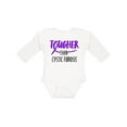 thumbnail image 1 of Inktastic Tougher than Cystic Fibrosis Boys or Girls Long Sleeve Baby Bodysuit, 1 of 5
