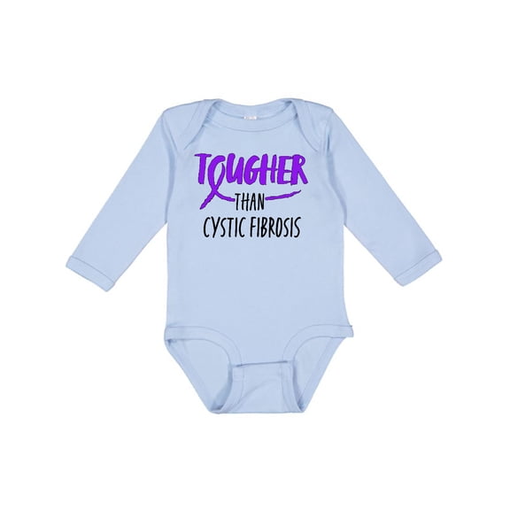 Inktastic Tougher than Cystic Fibrosis Boys or Girls Long Sleeve Baby Bodysuit