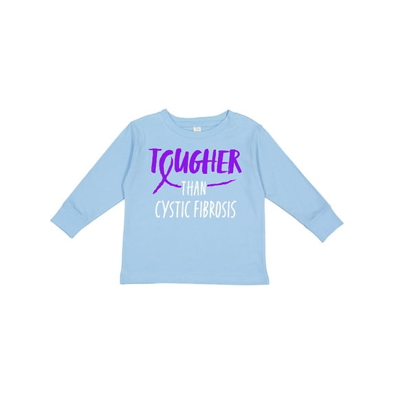 Inktastic Tougher than Cystic Fibrosis Boys or Girls Long Sleeve Toddler T-Shirt