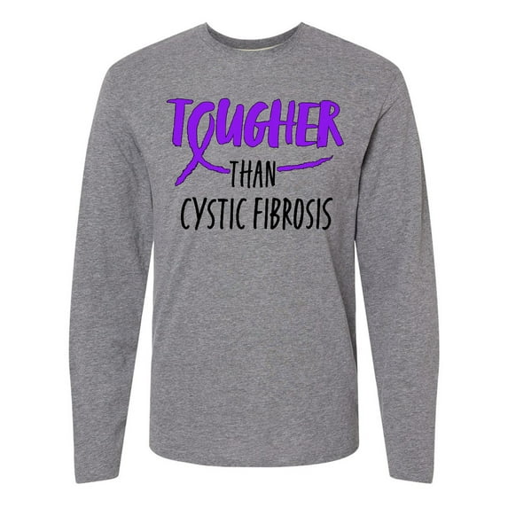 Inktastic Tougher than Cystic Fibrosis Long Sleeve T-Shirt